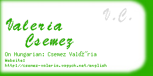 valeria csemez business card